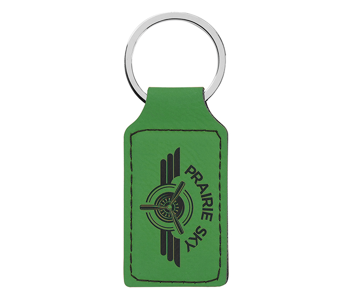 Schlüsselanhänger 70x30mm grün/schwarz